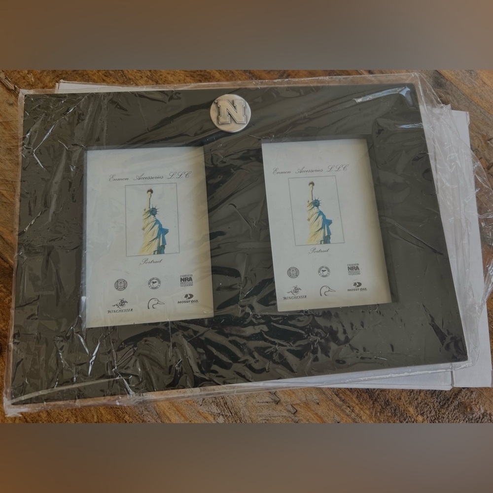 Nebraska Huskers Black Double 3x5 Picture Frame